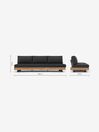 .COM Grey Avarna Garden 3 Seater Sofa