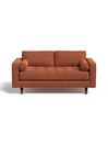 .COM Matt Velvet Burnt Orange Scott 2 Seater Sofa