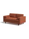 .COM Matt Velvet Burnt Orange Scott 2 Seater Sofa