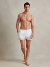Reiss White Azure Piped Drawstring Swim Shorts