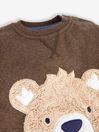 JoJo Maman Bébé Brown Bear Boys' Appliqué Sweatshirt