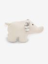 JoJo Maman Bébé White Elephant Soft Rattle Toy