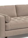 .COM Matt Velvet Taupe Grey Scott 2 Seater Sofa