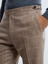 Atelier Italian Wool Cashmere Slim Fit Check Trousers