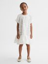 Reiss Ivory Theo Junior Embellished Flared Dress
