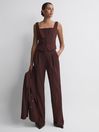 Paige High Rise Rolled Hem Suit Trousers