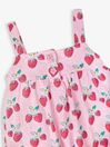 JoJo Maman Bébé Pink Strawberry Print Jumpsuit