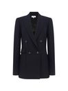 Reiss Navy Larsson Double Breasted Twill Blazer