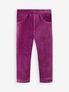 JoJo Maman Bébé Mulberry Purple & Periwinkle Blue 2-Pack Jersey Cord Jeggings