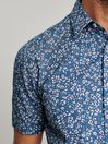Joules Lloyd Blue Short Sleeve Classic Fit Printed Shirt