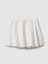 Reiss Ivory Nella Teen Cotton Broderie Lace Skirt