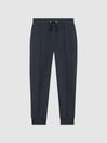 Reiss Navy Croxley Junior Relaxed Drawstring Joggers