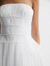 Rachel Gilbert Strapless Pleated Mini Dress