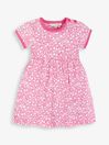 JoJo Maman Bébé Pink Strawberry Ditsy Print Summer Dress