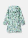 Joules Rainford Green Floral Waterproof Packable Raincoat With Hood