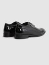 Reiss Black Bay Patent Leather Whole Cut Shoes
