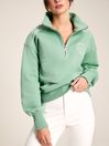 Joules Racquet Green Cotton Quarter Zip Sweatshirt