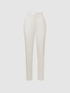 Reiss Off White Mila Slim Fit Wool Blend Suit Trousers