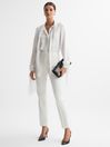 Reiss Off White Mila Slim Fit Wool Blend Suit Trousers