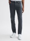 Reiss Airforce Blue Dover Slim Fit Brushed Jeans