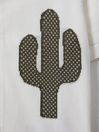 Reiss Ecru/Green Takla Teen Knitted Cactus Cuban Collar Shirt