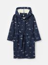 Joules Hedwig™ At Night Navy Harry Potter™ Fleece Dressing Gown