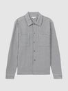 Reiss Grey/White Cathu Check Twin Pocket Overshirt
