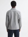 Reiss Grey/White Cathu Check Twin Pocket Overshirt