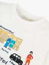 JoJo Maman Bébé White Kids' Spotted In London T-Shirt