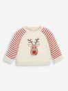 JoJo Maman Bébé Cream Reindeer Knitted Baby Set