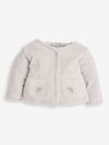 JoJo Maman Bébé Grey Elephant 2-Piece Baby Sleepsuit & Velour Jacket Set