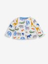 JoJo Maman Bébé Safari 2-Piece Blue Sleepsuit & Velour Jacket Set
