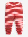 JoJo Maman Bébé Red Santa Appliqué Jersey Pyjamas