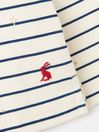 Joules Harbour Cream Striped Cotton Long Sleeve Top