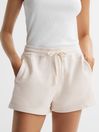 Reiss Ivory Gilly Relaxed Fit Cotton Drawstring Shorts