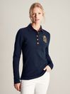 Joules Ashley Navy Long Sleeve Polo Shirt