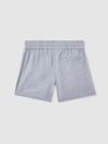Reiss Soft Blue Acen Linen Drawstring Shorts