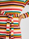 JoJo Maman Bébé Multi Stripe Ribbed Jersey Maternity Dress