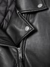 Good American Black Good American Oversized Faux Leather Jacket