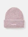 Joules Eloise Lilac Oversized Knitted Beanie Hat