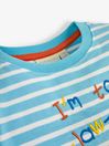 JoJo Maman Bébé Blue Stripe Crab Appliqué T-Shirt