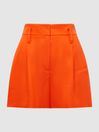 Reiss Orange Hollie Linen Pleat Front Shorts