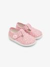 JoJo Maman Bébé Pink Ditsy Girls' Canvas Summer Shoes
