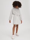 Reiss Grey Rhonda Junior Hybrid Jersey Hooded Dress