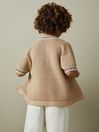 Reiss Soft Taupe Coulson Junior Crochet Contrast Trim Shirt
