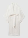 Reiss Ivory Nell Textured Belted Kimono