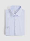 Reiss Soft Blue Marcel Slim Fit Cotton Marcella Tuxedo Shirt
