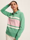Joules Tadley Green & Pink Quarter Zip Sweatshirt