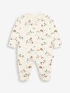 JoJo Maman Bébé Indigo 2-Piece Woodland Sleepsuit & Embroidered Pocket Jacket Set