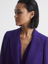 Reiss Purple Blake Slim Fit Single Breasted 100% Wool Blazer